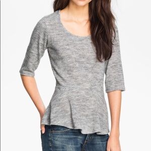 Grey Peplum Sweater